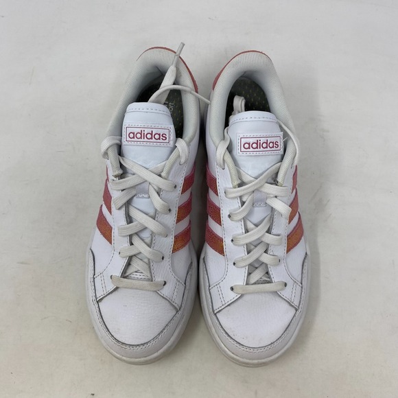 Adidas Grand Court SE Womens Size 7 Tennis Shoes Sneakers White Pink Leather - Picture 7 of 12